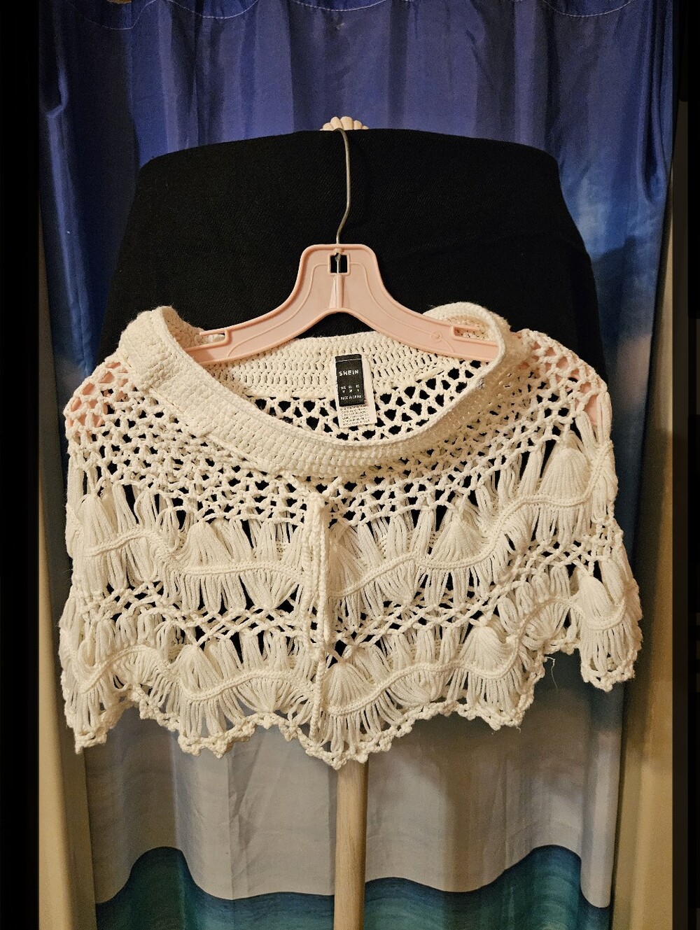 Crochet Fringe Swim Coverup - Cream